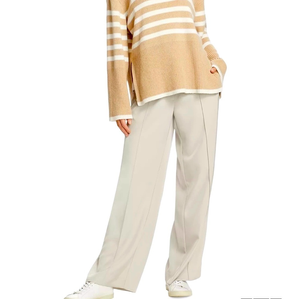 CAMBIO Linda High-rise Wide Leg Dress Pants, ivory